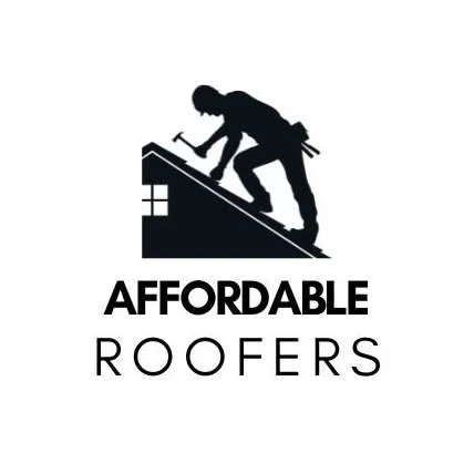 Affordable Roofers logo - a roofer at work on a pitched roof